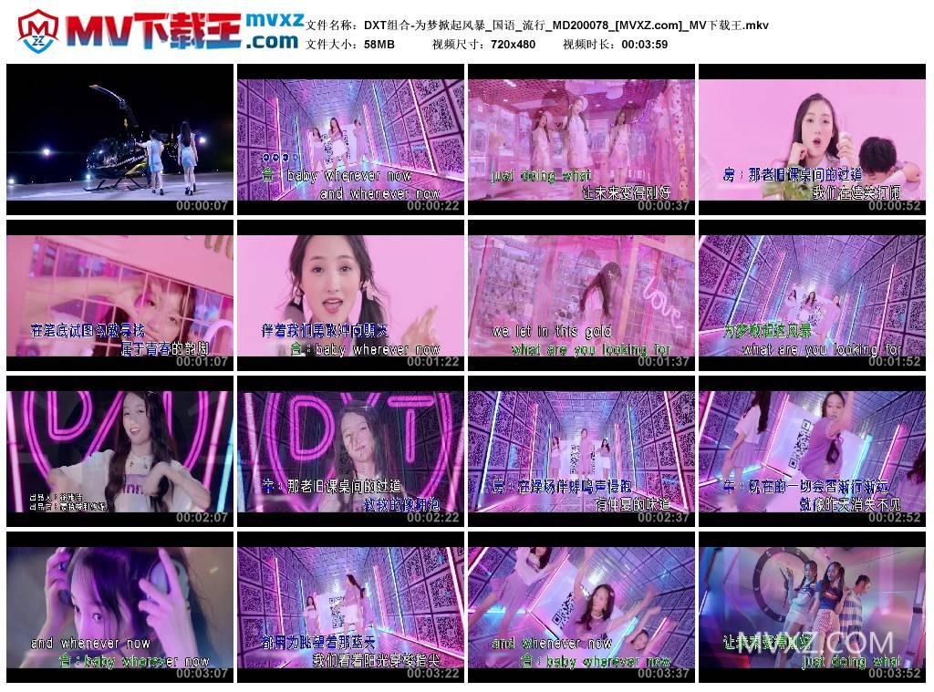 DXT组合-为梦掀起风暴_国语_流行_MD200078